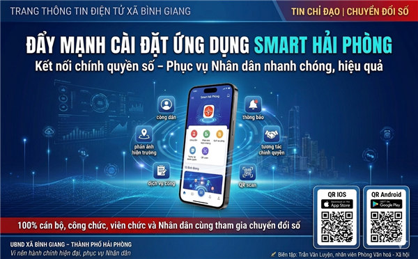 TUYÊN TRUYỀN CÀI ĐẶT VÀ SỬ DỤNG ỨNG DỤNG CÔNG DÂN SỐ SMART HẢI PHÒNG
