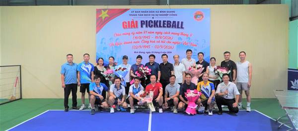 Xã Bình Giang tổ chức giải Pickleball khối cán bộ, công chức, lực lượng vũ trang lần thứ nhất, năm 2026 