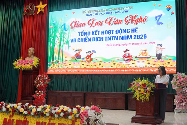 Xã Bình Giang tổ chức Chương trình Tổng kết hoạt động hè năm 2026