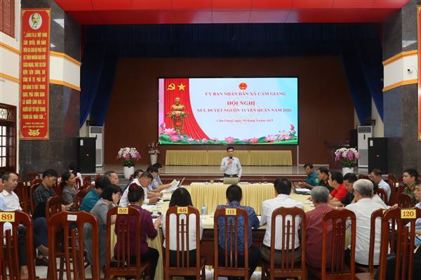 Xã Cẩm Giang tổ chức xét duyệt nguồn tuyển quân năm 2026