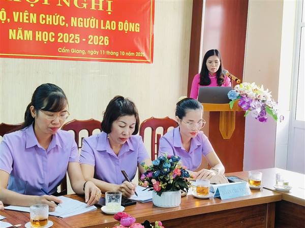 Trường Mầm non Định Sơn Tổ chức Hội nghị cán bộ, viên chức, người lao động năm học 2025-2026
