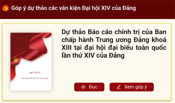 Góp ý dự thảo các văn kiện Đại hội XIV của Đảng