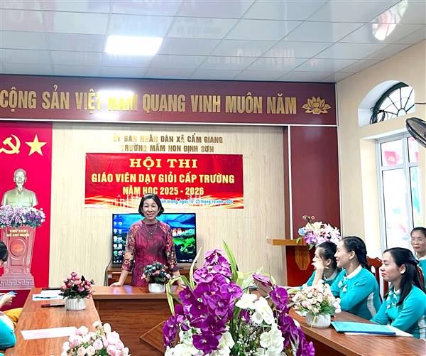 Trường Mầm non Định Sơn: 50 giáo viên đạt danh hiệu “Giáo viên dạy giỏi cấp trường” năm học 2025–2026