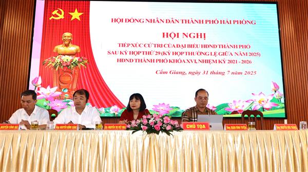 Hội nghị tiếp xúc cử tri của Đại biểu HĐND thành phố sau kỳ họp thứ 29  (kỳ họp thường lệ giữa năm 2025) HĐND thành phố khóa XVI, nhiệm kỳ 2021-2026