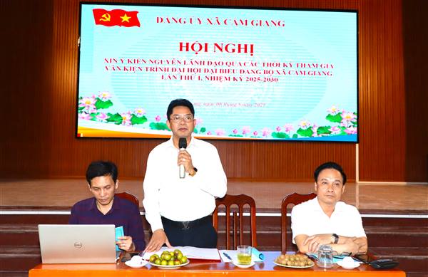 Cẩm Giang tổ chức Hội nghị lấy ý kiến góp ý vào dự thảo báo cáo chính trị trình Đại hội đại biểu Đảng bộ xã nhiệm kỳ 2025 - 2030