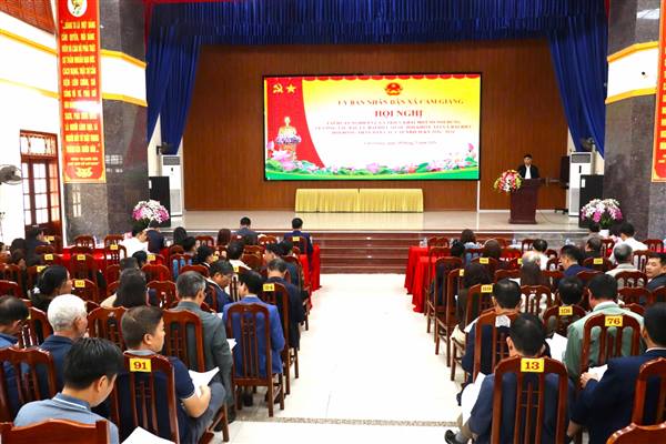 Xã Cẩm Giang tổ chức tập huấn nghiệp vụ và triển khai một số nội dung về công tác bầu cử đại biểu Quốc hội khóa XVI và đại biểu HĐND các cấp, nhiệm kỳ 2026 - 2031.