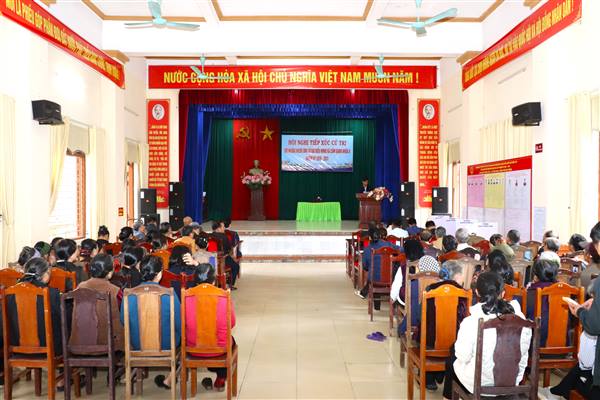 Cẩm Ciang tổ chức Hội nghị tiếp xúc cử tri với những người ứng cử đại biểu HĐND xã khóa II, nhiệm kỳ 2026–2031 tại đơn vị bầu cử số 9