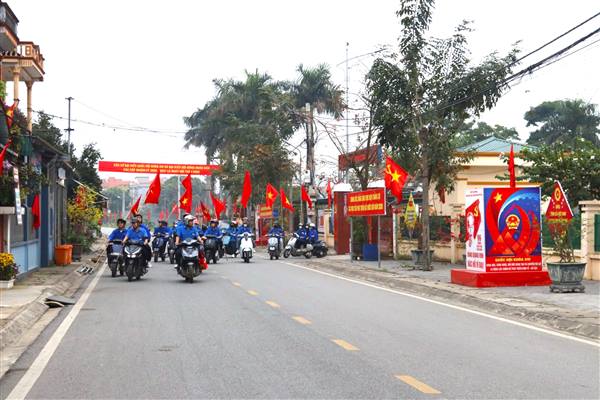Xã Cẩm Giang tuyên truyền lưu động về Ngày bầu cử đại biểu Quốc hội khóa XVI và đại biểu Hội đồng nhân dân các cấp, nhiệm kỳ 2026 – 2031