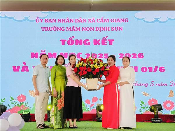 Trường Mầm non Định Sơn tổ chức tổng kết năm học 2025–2026 và vui tết thiếu nhi 1/6