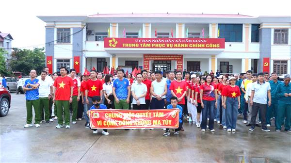 Xã Cẩm Giang tổ chức Ngày chạy "Chung một quyết tâm xây dựng xã, phường, đặc khu không ma túy"