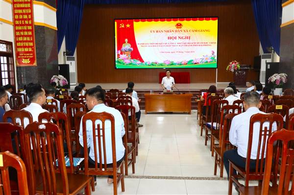 Xã Cẩm Giang đánh giá tiến độ thực hiện Kế hoạch số 150/KH-UBND của UBND thành phố Hải Phòng về công tác đo đạc, lập hồ sơ địa chính và xây dựng cơ sở dữ liệu đất đai