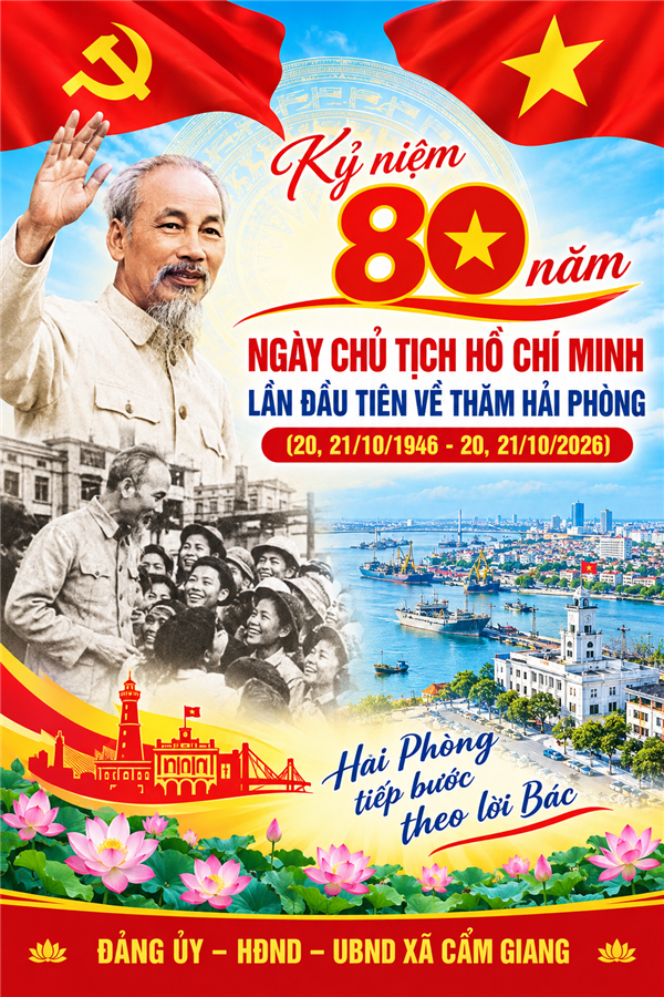 Bài Tuyên truyền kỷ niệm 80 năm Ngày Chủ tịch Hồ Chí Minh lần đầu tiên về thăm Hải Phòng (20, 21/10/1946 - 20, 21/10/2026)
