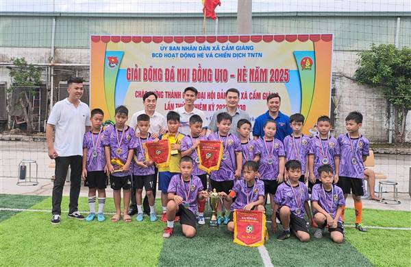 Cẩm Giàng tổ chức giải bóng đá nhi đồng U10 hè năm 2025