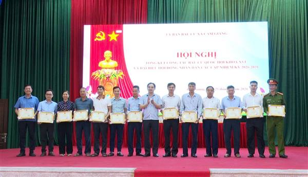 Xã Cẩm Giàng tổng kết công tác bầu cử đại biểu Quốc hội khóa XVI và đại biểu HĐND các cấp nhiệm kỳ 2026 – 2031