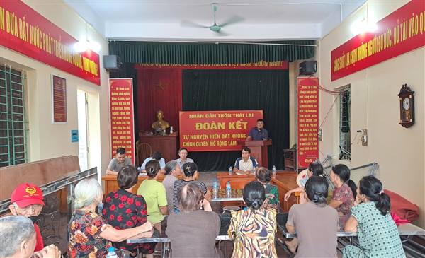 Thôn Thái Lai triển khai dự án cải tạo, nâng cấp đường trục thôn, Nhân dân đồng tình hưởng ứng