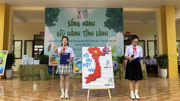 TRƯỜNG THCS CHẤN HƯNG TỔ CHỨC CHUYÊN ĐỀ TRUYỀN THÔNG “HÀNH TRÌNH ỨNG PHÓ VỚI BIẾN ĐỔI KHÍ HẬU – VÌ MỘT VIỆT NAM XANH”