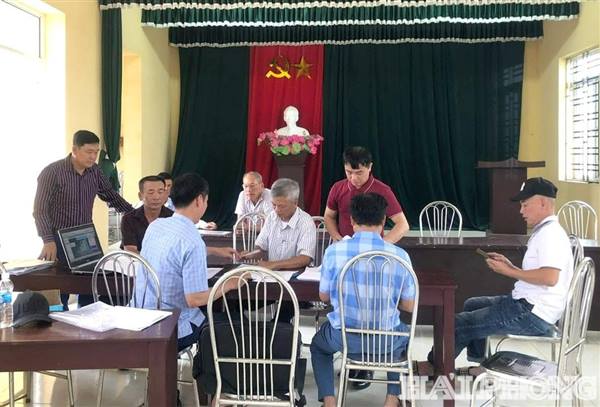 Hơn 360 hộ dân xã Chấn Hưng ký xác nhận địa chính dự án Khu công nghiệp sân bay Tiên Lãng-Khu B