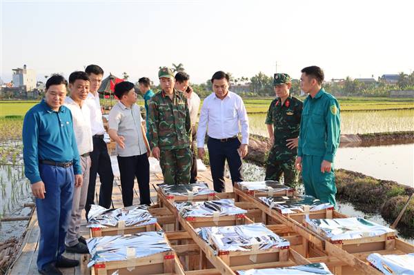 LÃNH ĐẠO XÃ KIỂM TRA CÔNG TÁC CHUẨN BỊ BẮN PHÁO HOA ĐÊM GIAO THỪA