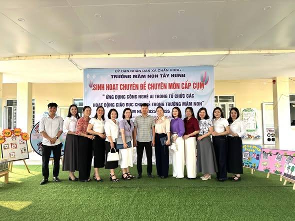 SINH HOẠT CHUYÊN ĐỀ CHUYÊN MÔN CẤP CỤM: ỨNG DỤNG AI TRONG GIÁO DỤC MẦM NON 