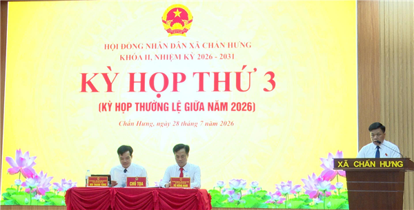 Hội đồng nhân dân xã Chấn Hưng khóa II, nhiệm kỳ 2026 - 2031 tổ chức Kỳ họp thứ 3 HĐND xã