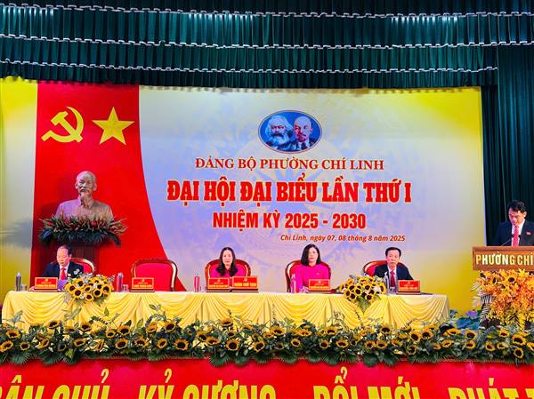 Khai mạc Phiên trù bị Đại hội đại biểu Đảng bộ phường Chí Linh lần thứ I, nhiệm kỳ 2025–2030
