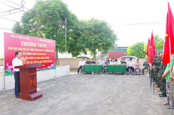 BAN XÂY DỰNG ĐẢNG ĐẢNG ỦY PHƯỜNG CHÍ LINH PHỐI HỢP VỚI TRƯỜNG QUÂN SỰ QUÂN KHU 3 TỔ CHỨC CHƯƠNG TRÌNH HÀNH QUÂN DÃ NGOẠI LÀM CÔNG TÁC DÂN VẬN NĂM 2026