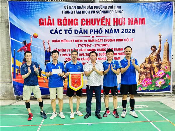PHƯỜNG CHÍ LINH KHAI MẠC GIẢI BÓNG CHUYỀN HƠI NAM CÁC TỔ DÂN PHỐ NĂM 2026