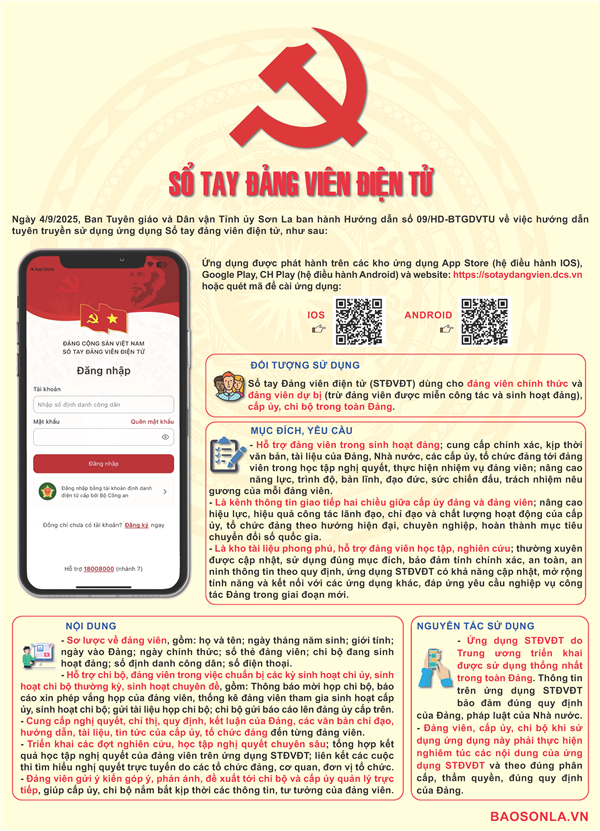 Đảng bộ xã Chí Minh triển khai ứng dụng
 “Sổ tay đảng viên điện tử”
