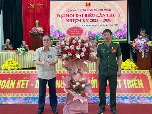 CHÍ MINH TỔ CHỨC THÀNH CÔNG ĐẠI HỘI ĐẠI BIỂU HỘI CỰU CHIẾN BINH LẦN THỨ NHẤT, 
NHIỆM KỲ 2025–2030
