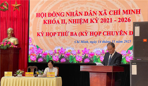 Kỳ họp thứ 3 (kỳ họp chuyên đề) HĐND xã Chí Minh thông qua nhiều nội dung then chốt  phát triển kinh tế - xã hội địa phương