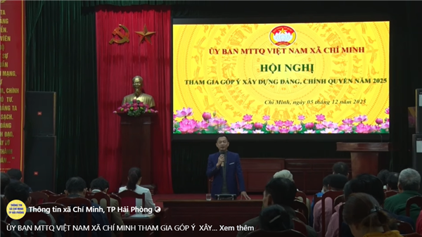 Ủy ban Mặt trận Tổ quốc Việt Nam xã tham gia góp ý xây dựng Đảng, xây dựng chính quyền năm 2025
