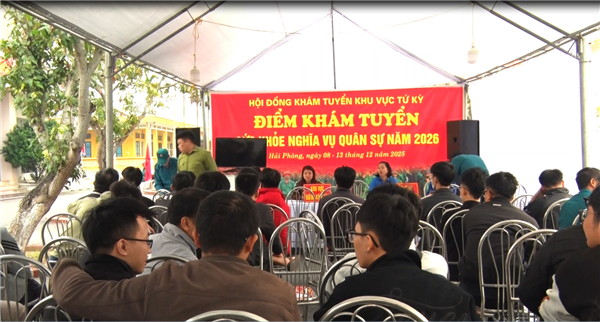 Xã Chí Minh đã tổ chức khám tuyển nghĩa vụ quân sự năm 2026