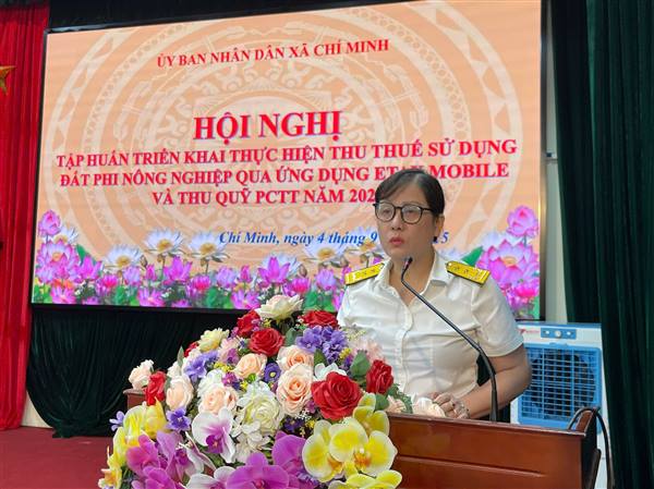 Xã Chí Minh tổ chức tập huấn triển khai thu thuế sử dụng đất phi nông nghiệp và Quỹ phòng, chống thiên tai năm 2025

