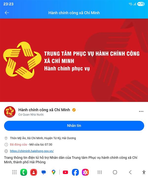 Trung tâm Phục vụ hành chính công xã Chí Minh triển khai ứng dụng Zalo OA giải quyết thủ tục hành chính