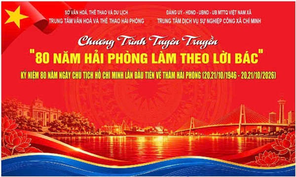 THÔNG BÁO: Mời Nhân dân tham dự chương trình văn nghệ kỷ niệm 80 năm Ngày Chủ tịch Hồ Chí Minh lần đầu tiên về thăm Hải Phòng