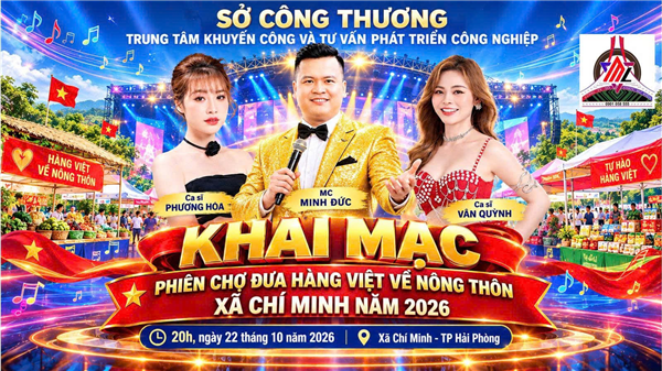Thông báo Mời nhân dân tham gia Phiên chợ đưa hàng Việt về nông thôn xã Chí Minh năm 2026