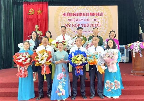 Kỳ họp thứ Nhất HĐND xã Chí Minh khóa III, nhiệm kỳ 2026–2031 đã diễn ra thành công
