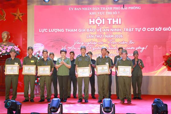 Tổ chức thành công Hội thi “Lực lượng tham gia bảo vệ an ninh, trật tự ở cơ sở giỏi” - Khu vực thi số 7