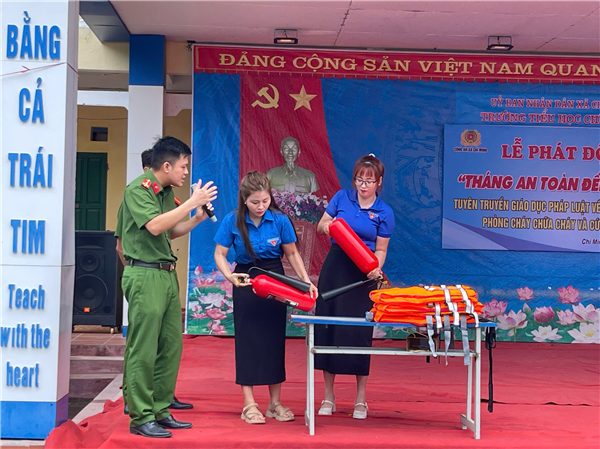 Công an xã Chí Minh tăng cường tuyên truyền phòng cháy chữa cháy, phòng ngừa tai nạn đuối nước mùa nắng nóng