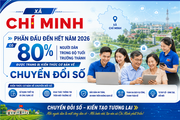 Chí Minh phấn đấu đến hết năm 2026 có 80% người dân trong độ tuổi trưởng thành được trang bị kiến thức cơ bản về chuyển đổi