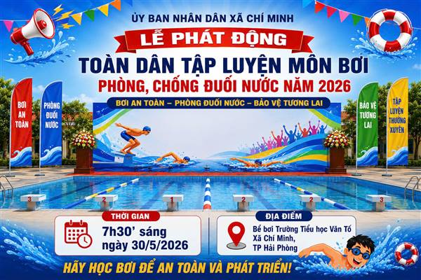Thông báo về việc tổ chức Lễ phát động toàn dân tập luyện môn bơi phòng, chống đuối nước năm 2026
