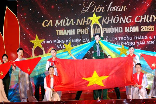 Đoàn nghệ thuật quần chúng xã Chí Minh tham gia Liên hoan ca múa nhạc không chuyên thành phố Hải Phòng năm 2026 