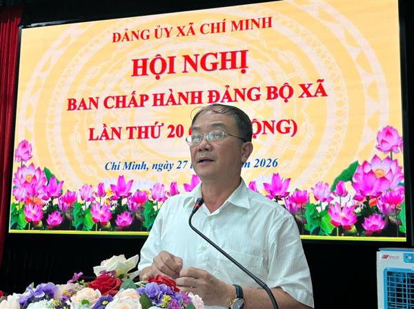 Đảng ủy xã Chí Minh tổ chức Hội nghị Ban Chấp hành lần thứ 20 mở rộng