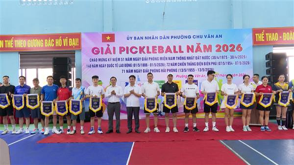 GIẢI PICKLEBALL PHƯỜNG CHU VĂN AN NĂM 2026 DIỄN RA SÔI NỔI, KỊCH TÍNH VÀ THÀNH CÔNG TỐT ĐẸP