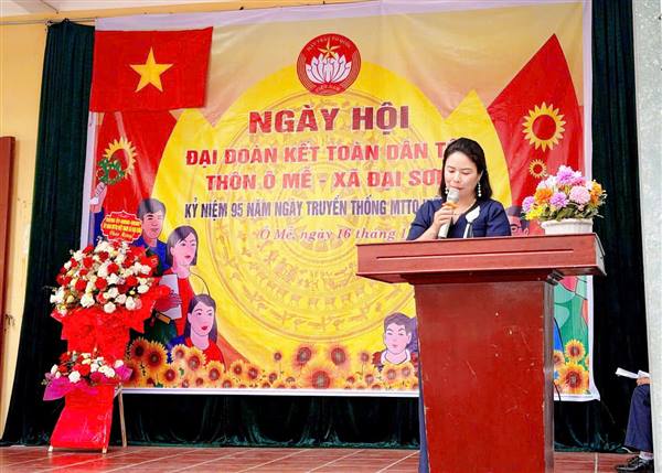 Thôn Ô Mễ tổ chức Ngày hội Đại đoàn kết toàn dân tộc năm 2025