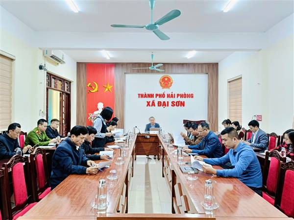 Ban Chỉ đạo Đảng ủy xã Đại Sơn họp nghe báo cáo về công tác thành lập Ban bầu cử đại biểu HĐND xã nhiệm kỳ 2026–2031
