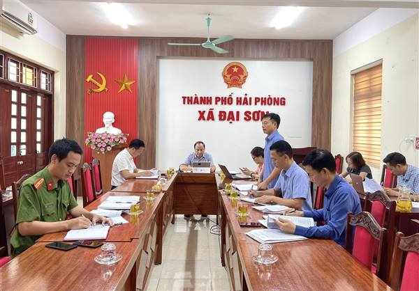 UBND xã Đại Sơn họp tháng 7: Tập trung tháo gỡ khó khăn trong cấp sổ đỏ, xử lý vi phạm đất đai và giải phóng mặt bằng