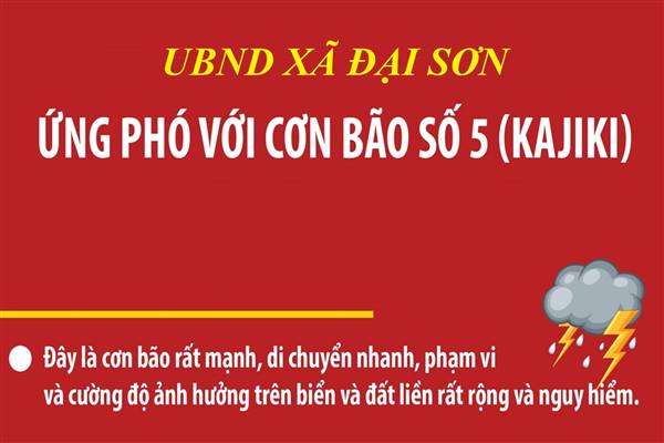 UBND xã Đại Sơn triển khai phương án ứng phó với cơn bão số 5