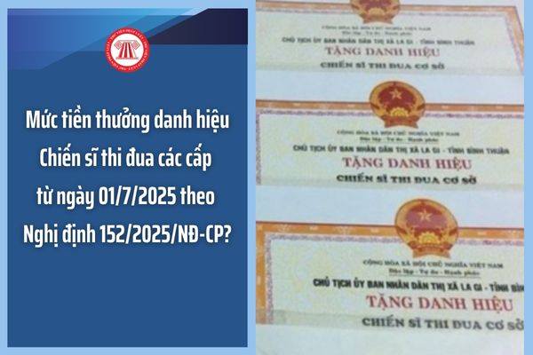Mức tiền thưởng Danh hiệu thi đua mới nhất 2025