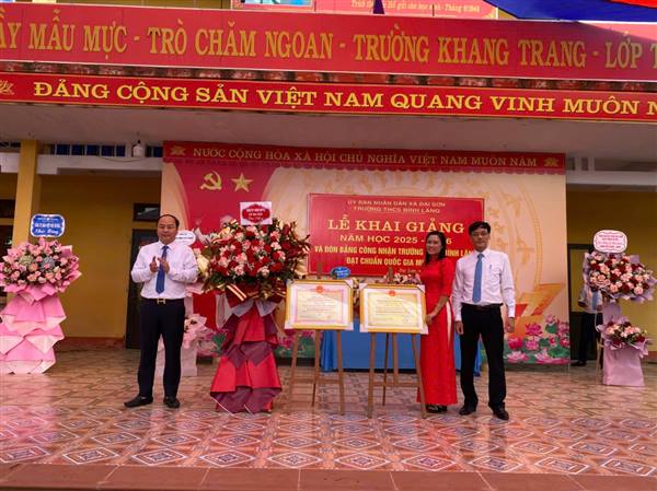 Trường THCS Bình Lãng, xã Đại Sơn long trọng tổ chức Lễ Khai giảng năm học mới